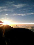 富士山から見た朝日